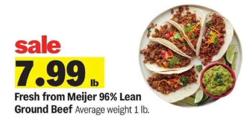 Fresh from Meijer 96% Lean Ground Beef