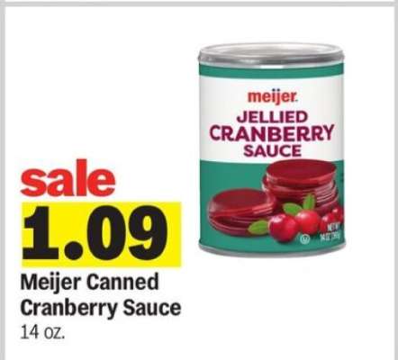 Meijer Canned Cranberry Sauce