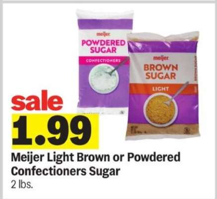 Meijer Light Brown or Powdered Confectioners Sugar