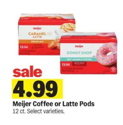 Meijer Coffee or Latte Pods