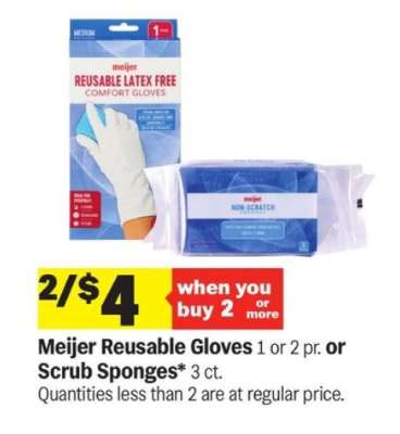 Meijer Reusable Gloves or Scrub Sponges