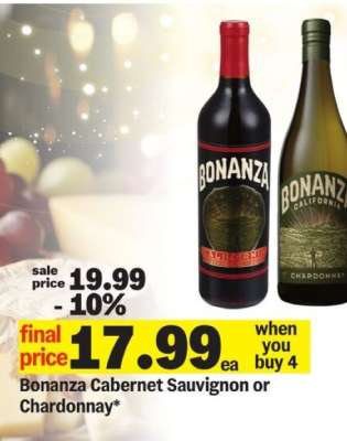 Bonanza Cabernet Sauvignon or Chardonnay