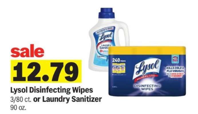 Lysol Disinfecting Wipes or Laundry Sanitizer
