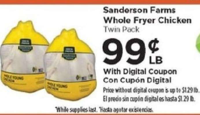 Sanderson Farms Whole Fryer Chicken Twin Pack
