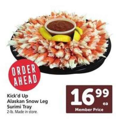 Kick'd Up Alaskan Snow Leg Surimi Tray