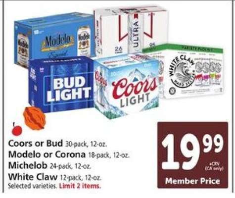 Coors or Bud, Modelo or Corona, Michelob, White Claw