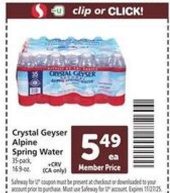 Crystal Geyser Alpine Spring Water