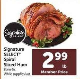 Signature SELECT Spiral Sliced Ham