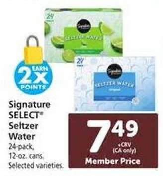Signature SELECT Seltzer Water