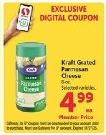 Kraft Grated Parmesan Cheese