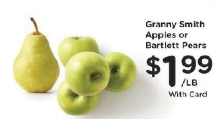 Granny Smith Apples or Bartlett Pears