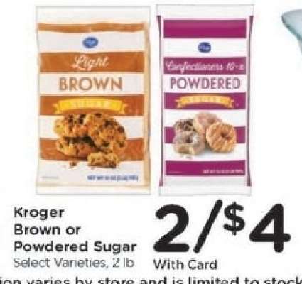 Kroger Brown or Powdered Sugar