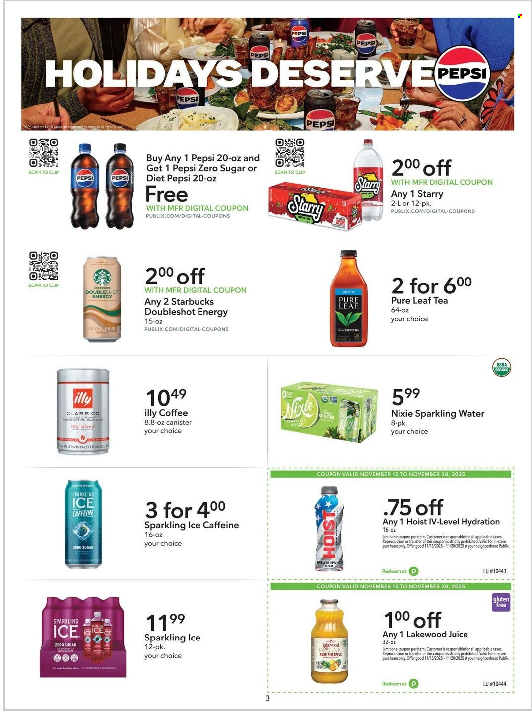 Publix ad - 11/15/2025 - 11/28/2025. Page 3