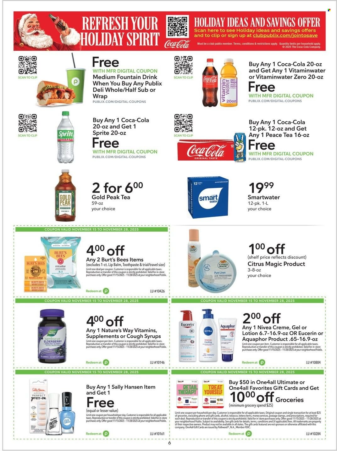 Publix ad - 11/15/2025 - 11/28/2025. Page 6