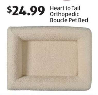 Heart to Tail Orthopedic Boucle Pet Bed