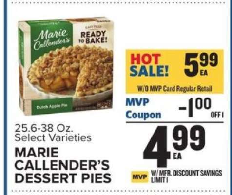 MARIE CALLENDER'S DESSERT PIES