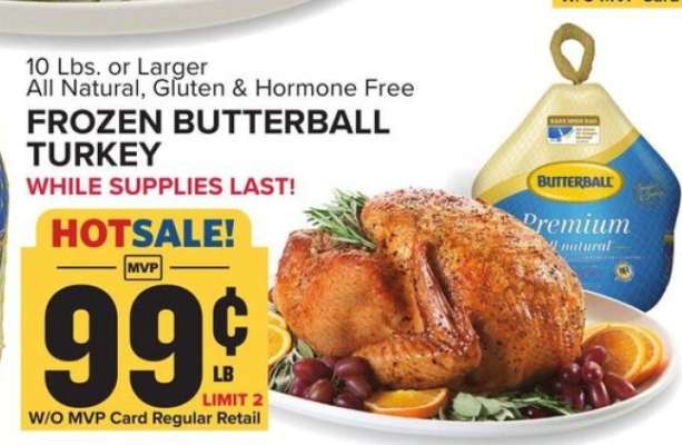 Frozen ButterBall Turkey