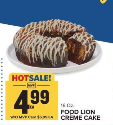 FOOD LION CRÈME CAKE