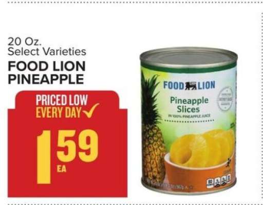 FOOD LION PINEAPPLE