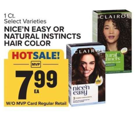 Clairol Nice'n Easy or Natural Instincts Hair Color