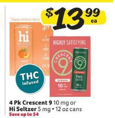 4 Pk Crescent 9 or Hi Seltzer