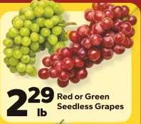 Red or Green Seedless Grapes