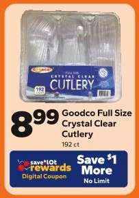 Goodco Full Size Crystal Clear Cutlery