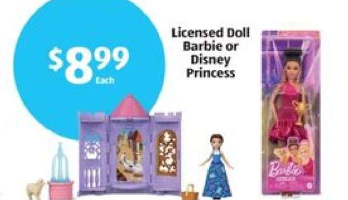 Licensed Doll Barbie or Disney Princess