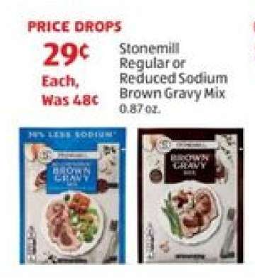 Stonemill Regular or Reduced Sodium Brown Gravy Mix