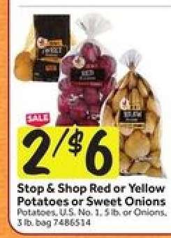 Stop & Shop Red or Yellow Potatoes or Sweet Onions