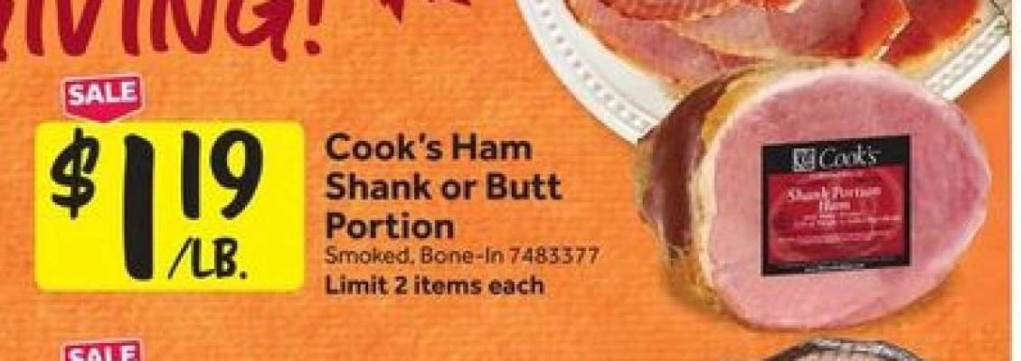 Cook's Ham Shank or Butt Portion