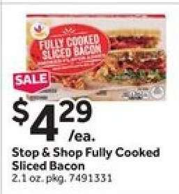 Stop & Shop Fully Cooked Sliced Bacon
