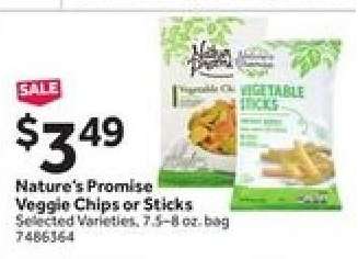 Nature's Promise Veggie Chips or Sticks