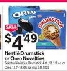Nestlé Drumstick or Oreo Novelties
