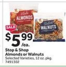 Stop & Shop Almonds or Walnuts