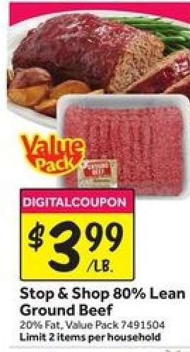 Stop & Shop 80% Lean Ground Beef