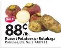 Russet Potatoes or Rutabaga