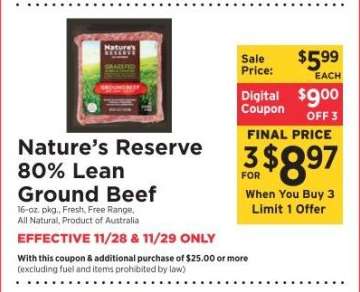 Nature's Reserve 80% Lean Ground Beef
