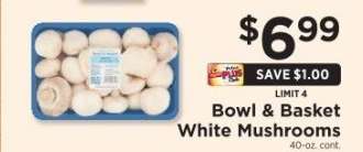 Bowl & Basket White Mushrooms