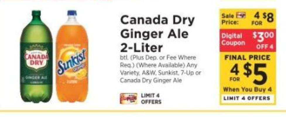 Canada Dry Ginger Ale 2- liter