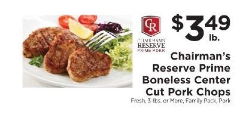 Chairman's Reserve Prime Boneless Center Cut Pork Chops