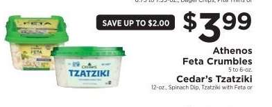 Athenos Feta Crumbles / Cedar's Tzatziki