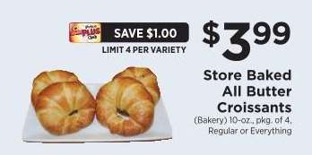 Store Baked All Butter Croissants