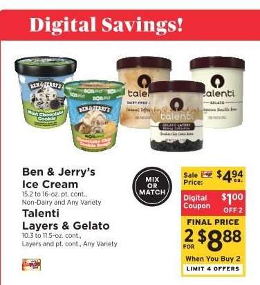 Ben & Jerry’s Ice Cream / Talenti Layers & Gelato