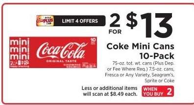 Coke Mini Cans 10-Pack