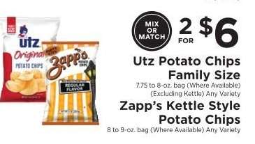 Utz Potato Chips Family Size / Zapp’s Kettle Style Potato Chips