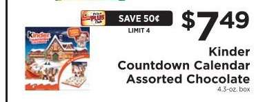 Kinder Countdown Calendar Assorted Chocolate