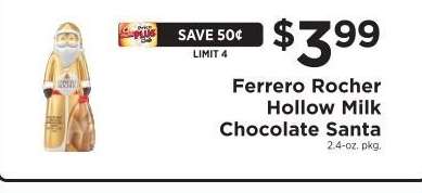 Ferrero Rocher Hollow Milk Chocolate Santa