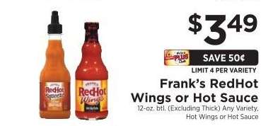 Frank's RedHot Wings or Hot Sauce