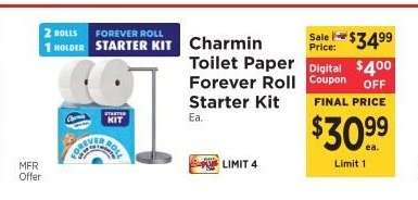 Charmin Toilet Paper Forever Roll Starter Kit